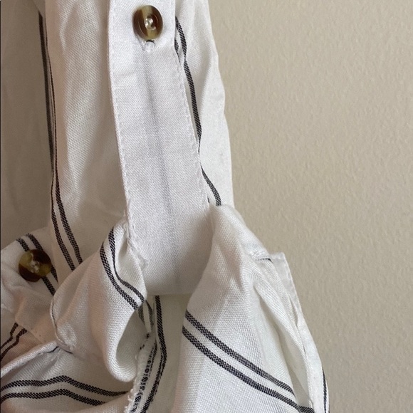 Ethereal White And Black Stripped Shirt Size small - Picture 7 of 8